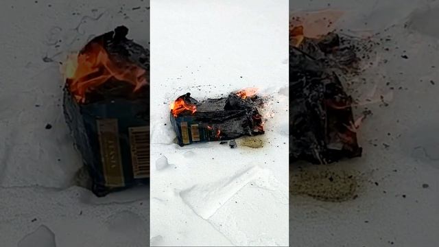 Как горит картонная упаковка от электродеяла ?)
