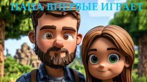 Minecraft Папа впервые играет в игру!