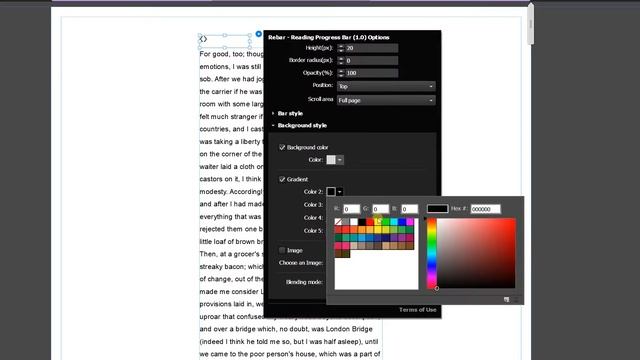 Rebar - Reading Progress Bar Widget for Adobe Muse