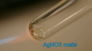 Разложение нитрата серебра / Decomposition of silver nitrate