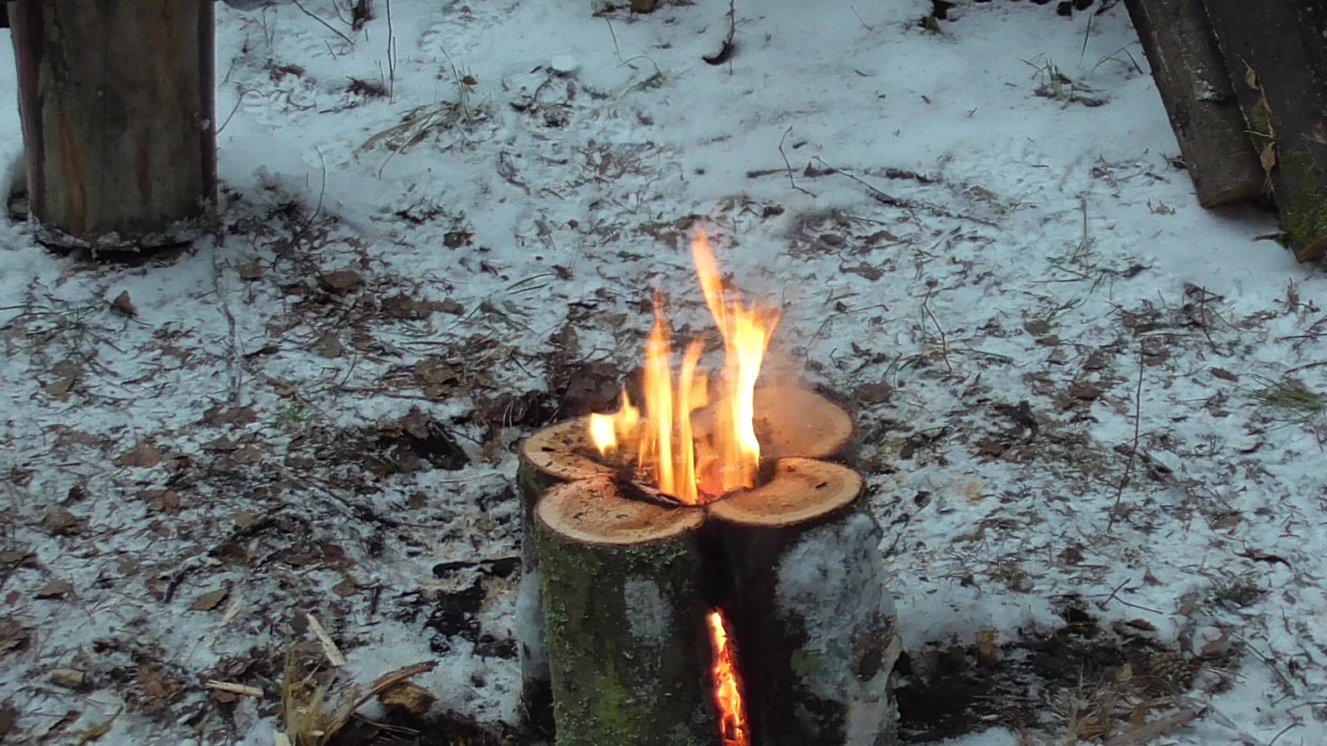 бушкрафт. изготовление шведской свечи