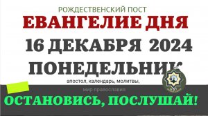 16 ДЕКАБРЯ ПОНЕДЕЛЬНИК ЕВАНГЕЛИЕ АПОСТОЛ ДНЯ ЦЕРКОВНЫЙ КАЛЕНДАРЬ 2024 #мирправославия