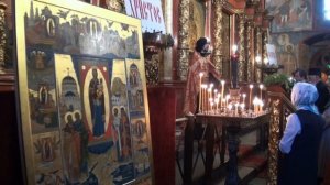 Икона "Принесение образа "Благодатное Небо" из Кронштадта в Севастополь" в Архангельском соборе