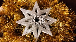 Самая легкая снежинка из глиттерного фоамирана