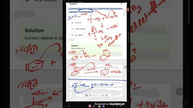 Nitration of benzene gives nitrobenzene when HNO 3 and H 2 SO 4 take part in the reaction. смотреть онлайн