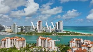 FLYING OVER MIAMI (4K UHD) - Relaxing Music Along With Beautiful Nature Videos - 4K Video Ultra HD