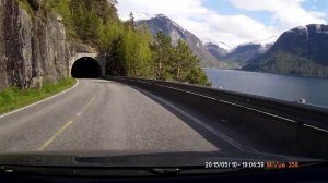Driving in Real Time. Norway: Road to Geiranger Fjord