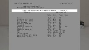Rolf Ultra 5w40 (отработка из BMW 530i, M54B30 - 5 300 км.).