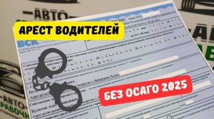 Арест за езду без ОСАГО 2025