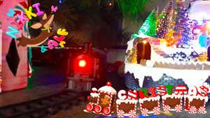 Новогодний паровоз с дымом