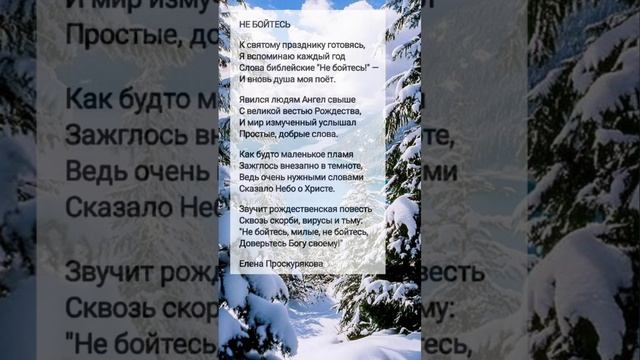 Не бойтесь # христианские стихи