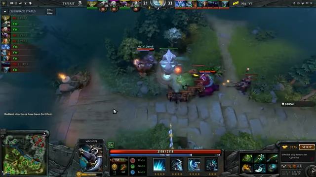 TSpirit vs NaVi Game 2 VOD Shanghai Major 2016, EU QLs GrA Iceberg Invoker vs Dendi Magnus
