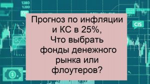 Прогноз по инфляции и КС в 25%, что выбрать фонды денежного рынка или флоутеров?