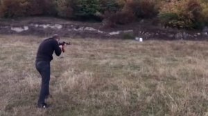 АКМ - Вепрь-КМ.  Стрельба очередью с помощью шнурка - 3