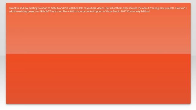 How do I add an existing Solution to GitHub from Visual Studio 2017? смотреть онлайн