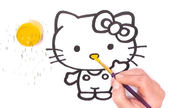 Как нарисовать котёнка Хеллоу Китти смотреть онлайн