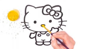 Как нарисовать котёнка Хеллоу Китти