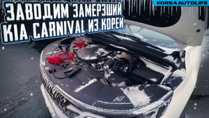 Заводим замерзший KIA Carnival из Кореи