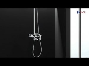 Смеситель для ванны/душа с рег. штангой и верх. д/л «Тропич. дождь» LEMARK TROPIC LM7004C