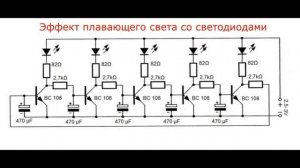 Эффект плавающего света со светодиодами