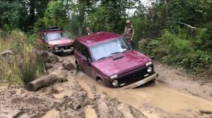 #SKrdLife. Волшебный лес. Стоковые нивы на бездорожье. Водопад "Крыло Ангела". lada niva 3d и 5d