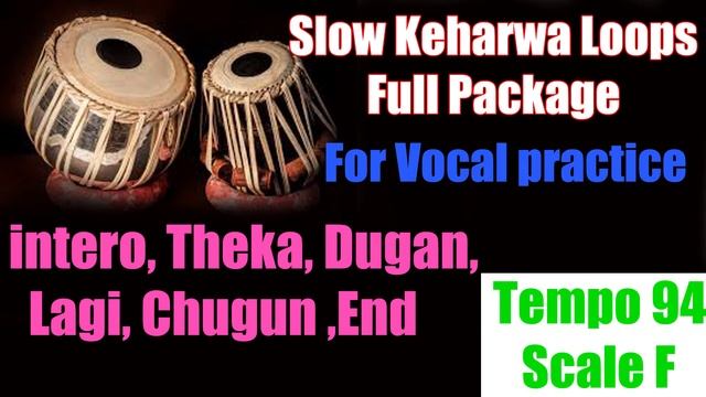 Slow Keharwa Full Package Loops High Quality Scale f Tempo 94 - taal Mala Tabla Studio