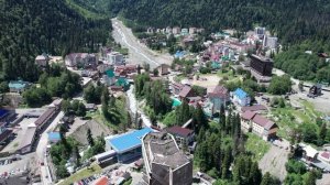 Домбай и окрестности с высоты