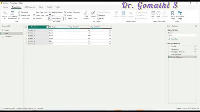 15-Day bootcamp - Power Query Editor - Transform Tab (Day 4) - Learn in Tamil - Power BI Tutorial