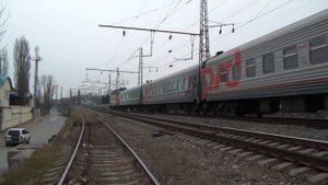 ЧС4Т-450 с поездом №392 Ростов-на-Дону — Баку