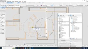 ARCHICAD проект интерьера. План электрики и план потолка.