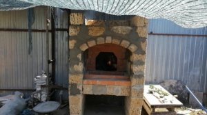 Мини русская печь с мангалом из ракушечника. Севастополь.