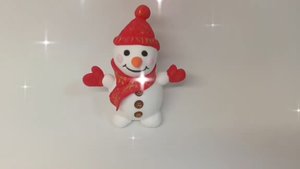 Лепим Снеговика из воздушного пластилина