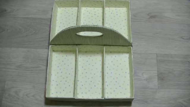 Контейнер из 6ти картонных коробок с ручкой для хранения . Коробка своими руками.