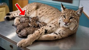 Рысь родила 5 детенышей. Ветеринар Вскрикнул от Шока, Когда Увидел, Что из Нее Вышло!