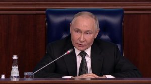 Ключевые заявления верховного главнокомандующего на расширенном заседании коллегии Минобороны