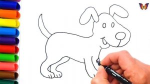 Как нарисовать щенка для детей. Раскраски своими руками