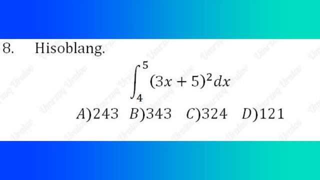 ONLINE TEST №13 (MATEMATIKA 2020)