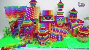 Магнитные шарики ❤️ Постройте Мега-Замок с Садом и Прудом для разведения Рыбок из Магнитных Шариков