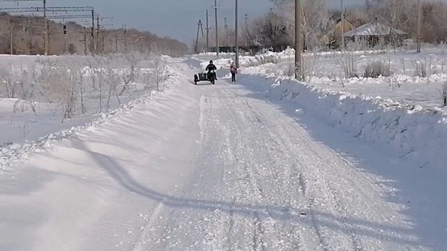 зимние поездки на мотоцикле Урал