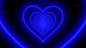 Heart Tunnel💙Neon Heart Background Video Loop 2 hours сердечки фон