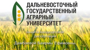 Защита кандидатской диссертации Дамбаевой Баирмы Ефимовны