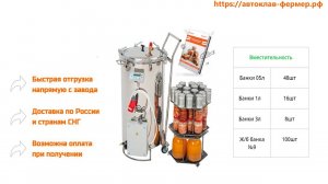 Обзор автоклава Фермер 125 литров