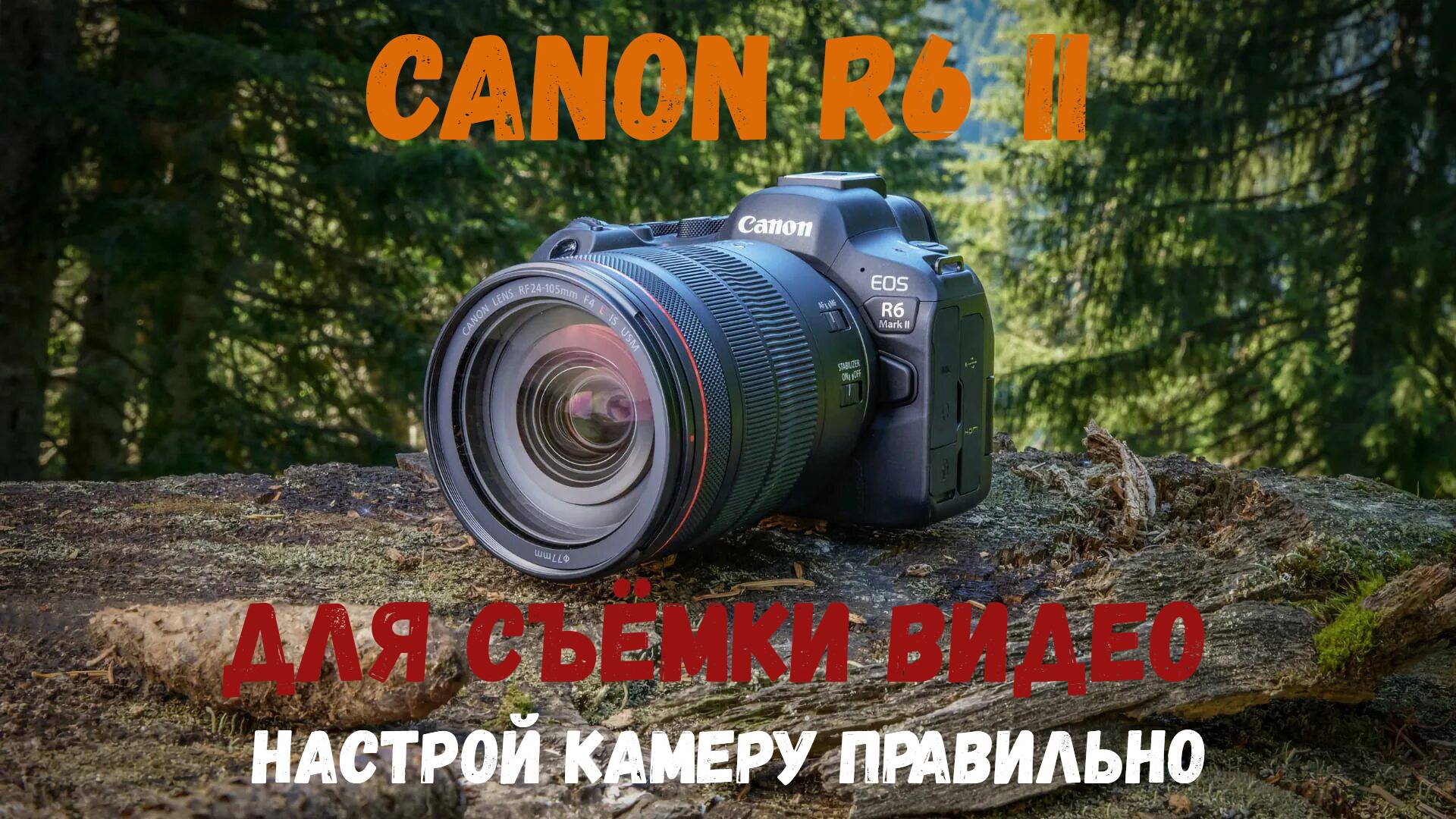 Canon R6 Mark II настройка камеры для видео