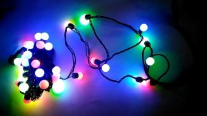 Гирлянда елочная цветные шарики 1,5 см 40шт