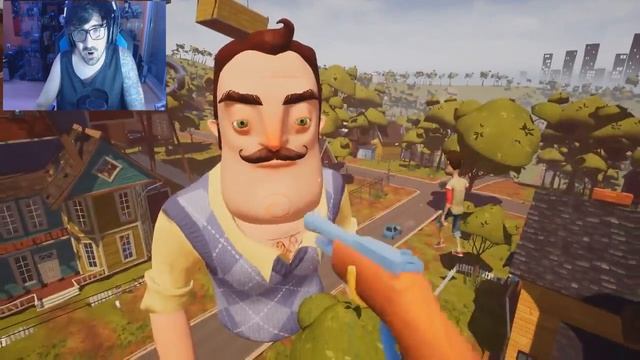 Como Convertir Al Vecino En Gigante Fuera Del Final ( Easter Egg Muy Loco ) | Hello Neighbor Beta 3