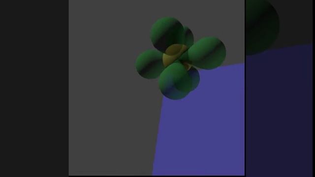 электронные облака 2s и 2p, схематичное расположение в пространстве