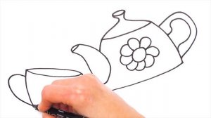 Как нарисовать чашку и чайник для детей