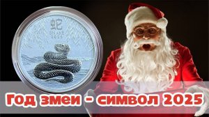 Монета 1/2 oz змей 2025 серия Лунар III. Год змеи символ 2025 года