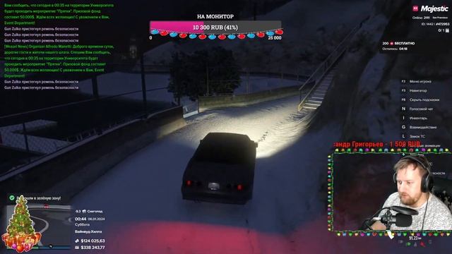 Зимний пропуск МАДЖЕСТИК РУ 4 // Majestic RP RU4 // STREAM // СТРИМ ГТА 5 РП // смотреть онлайн