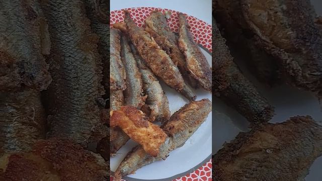 Жареная корюшка #fish